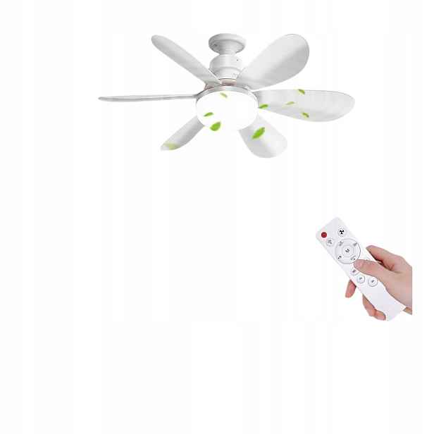 Stropní Ventilátor 52 CM S Led Osvětlením Dálkový Ovladač E27 Tichý Dbfairy