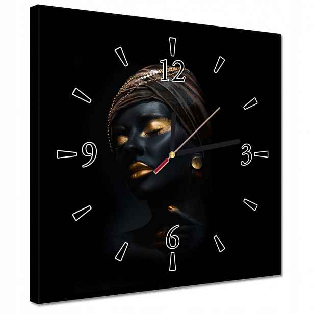 Hodiny 30x30 Zlatý Make-up