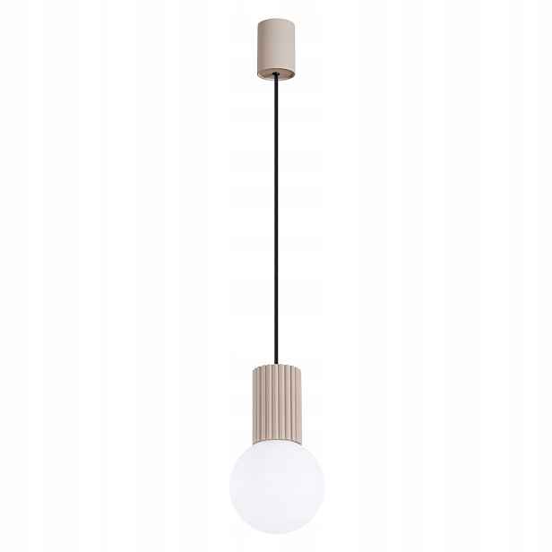 Sollux Moderní závěsná lampa Halo taupe-bílá G9 8W