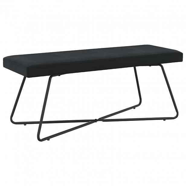 vidaXL lavice Černá 110 x 40 x 45 cm Samet
