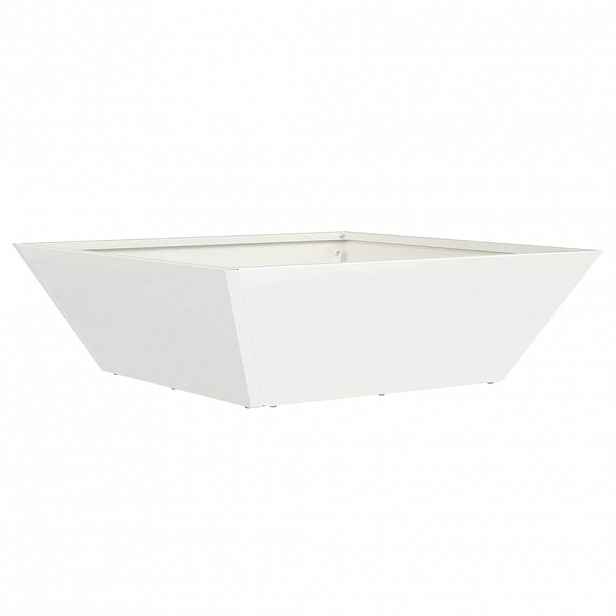 vidaXL Zahradní pěstebník Bílá 50 x 50 x 15 cm Studená válcovaná ocel