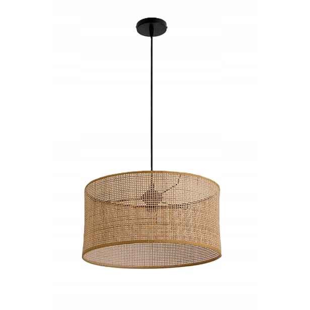Ratanová závěsná stropní lampa Boho 40 cm přírodní 1xE27 do obývacího pokoje