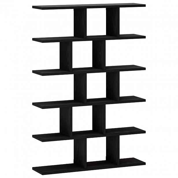 vidaXL Nástěnná polička Černý dub 70 x 17 x 101 cm Kompozitní dřevo