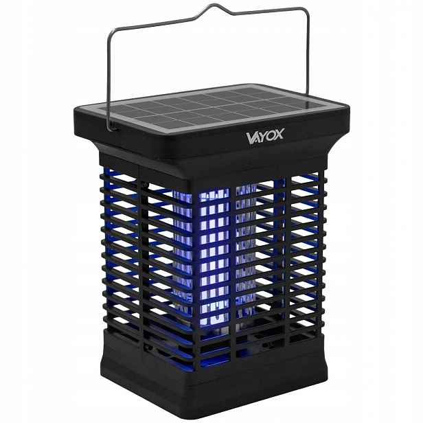 Insekticidní lampa Solární elektrická past 2v1 3W na mouchy a komáry Vayox