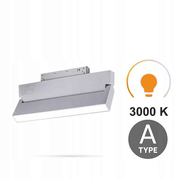 Lineární reflektor Regulovatelný Bílý 12W Teplý Typ A Smart Track 48VDC