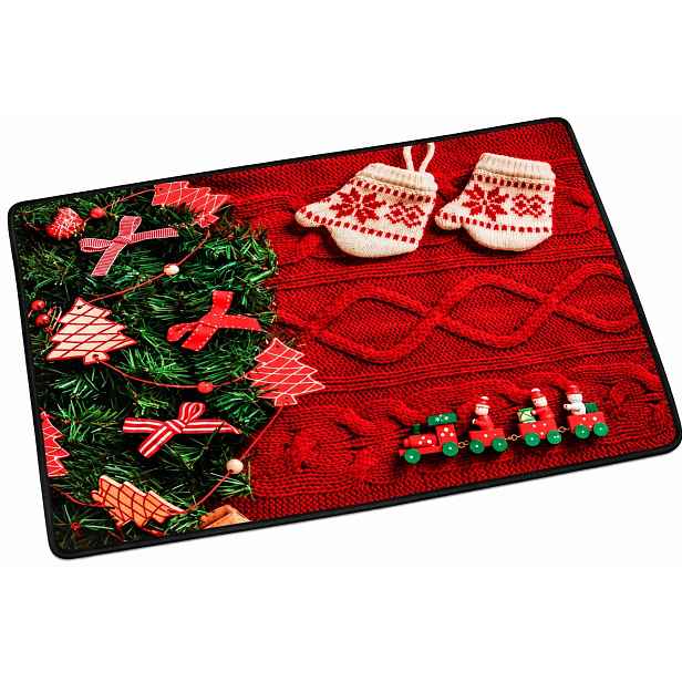 Vánoční Rohožka 40X60 CM Vánoční Stromek Mikulášská Savá Podložka