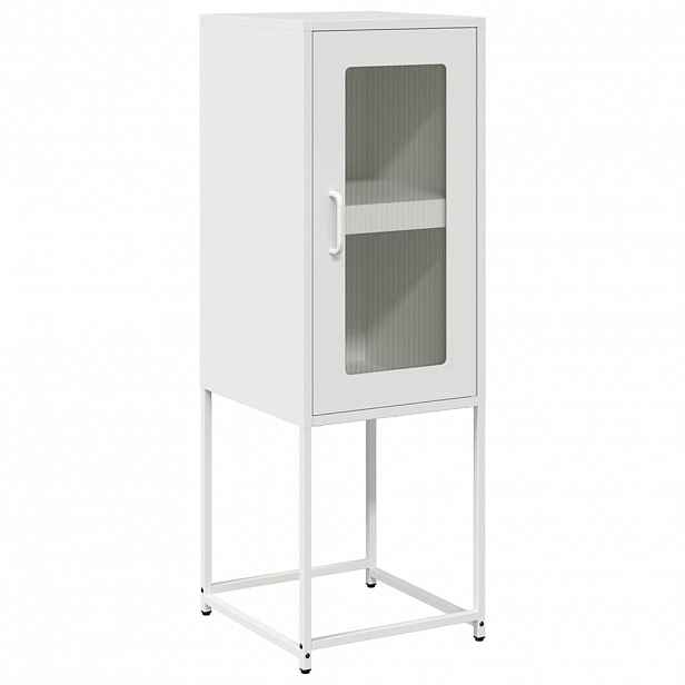 vidaXL Příborník bílý 36x39x107 cm ocel válcovaná za studena