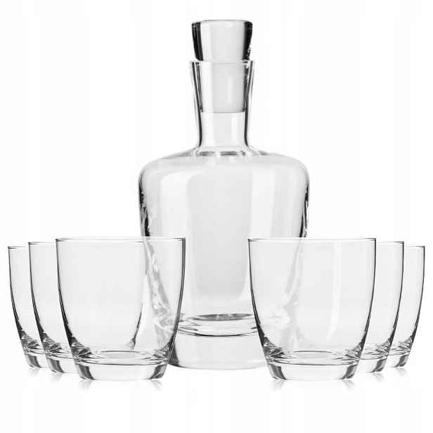 Exkluzivní sada na whisky sklenice karafa Ambition Amber 6+1
