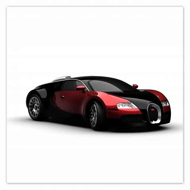 Plakáty 140x140 Červené Bugatti Veyron