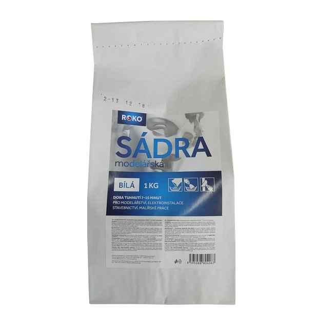 Sádra modelářská Roko bílá, 1 kg