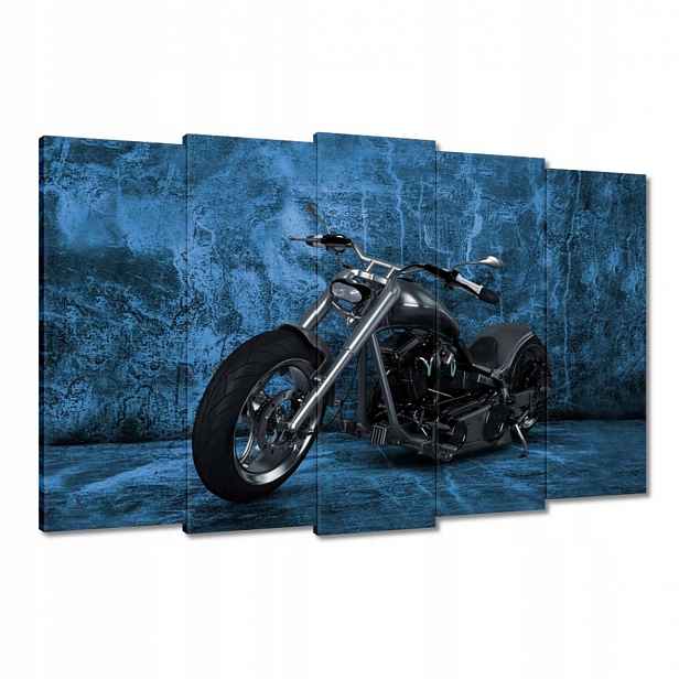 Obrazy 150x95 Modrá stěna Chopper