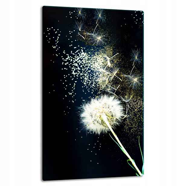 7v1 Skleněná Deska Panel Deska 30x52 Květina