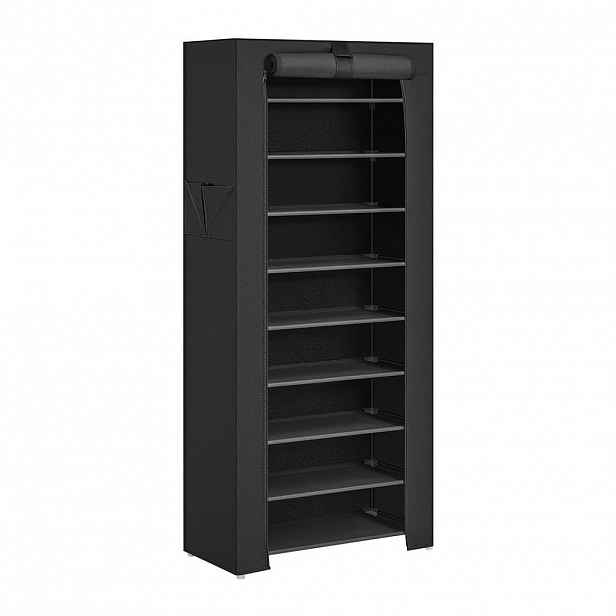 Boxxx REGÁL NA BOTY, černá, 58/160/28 cm