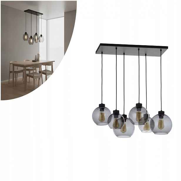 Černá závěsná lampa Cubus moderní do jídelny Tk Lighting