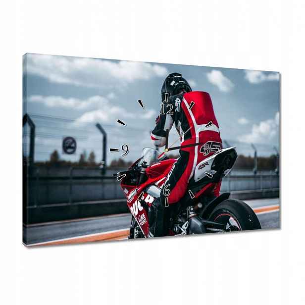 Hodiny 60x40 Motocykl na trati