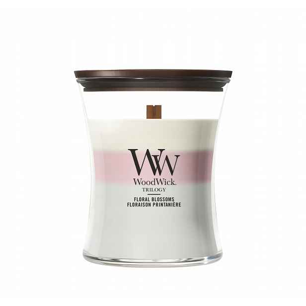 Střední vonná svíčka WoodWick Floral Blossoms