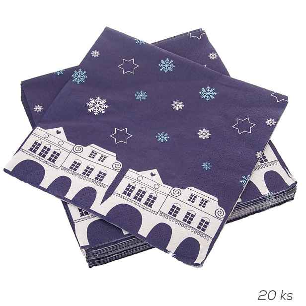 Ubrousek papír DOMKY 20 ks 33x33 cm