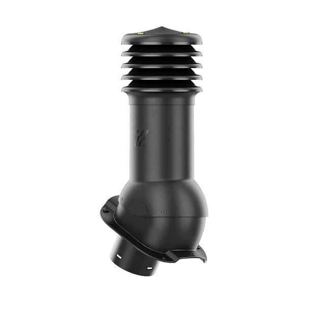 Větrací komín HiVent pro plechovou střešní krytinu, profil C, průměr 150 mm, černý