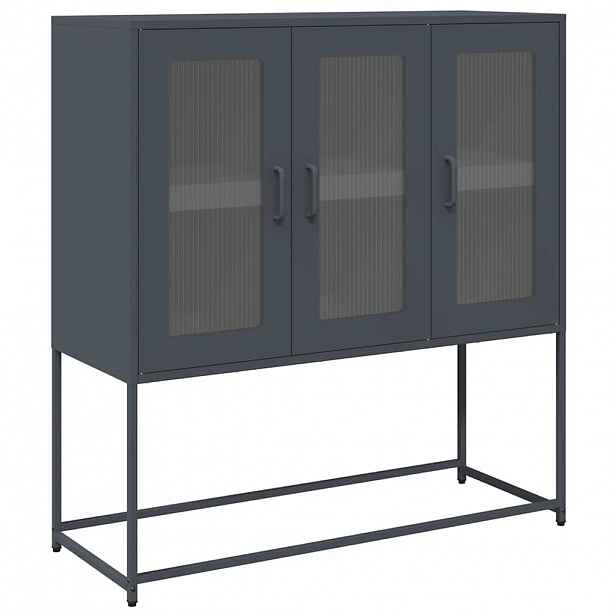 vidaXL Příborník antracitový 100,5x39x107 cm ocel válcovaná za studena
