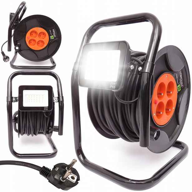 Prodlužovací Kabel Na Bubnu 30 M Led KD4037 4 Zásuvky