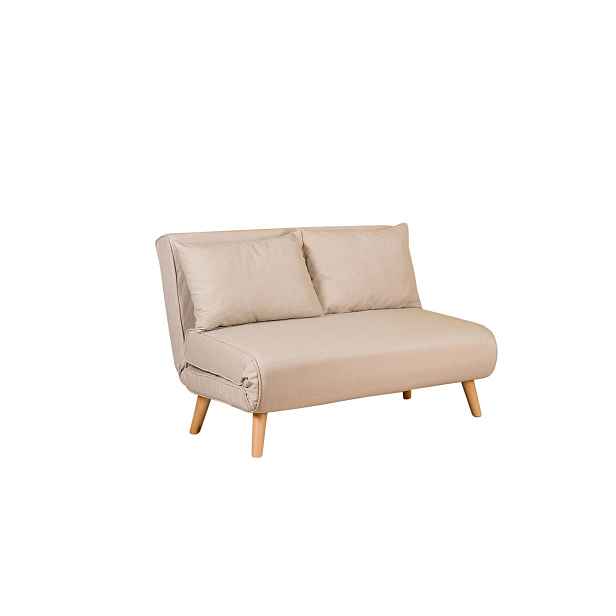 Hanah Home Dvoumístná rozkládací pohovka Seater Folde krémová