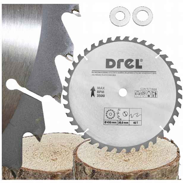 Kotoučová Pila Na Řezání Dřeva Widia 450x30.0 mm 40 Vidiových Zubů