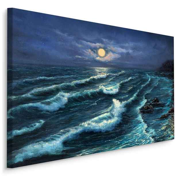 Plátno Mořské Vlny A Měsíc Varianta: 120x80