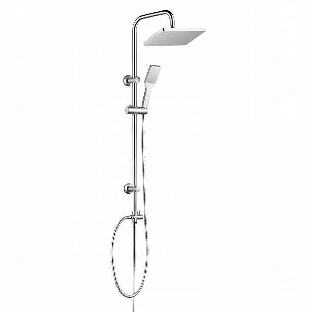Sprchový set na omítku s dešťovou sprchou a sprchová hlavice, chrom, 100 cm