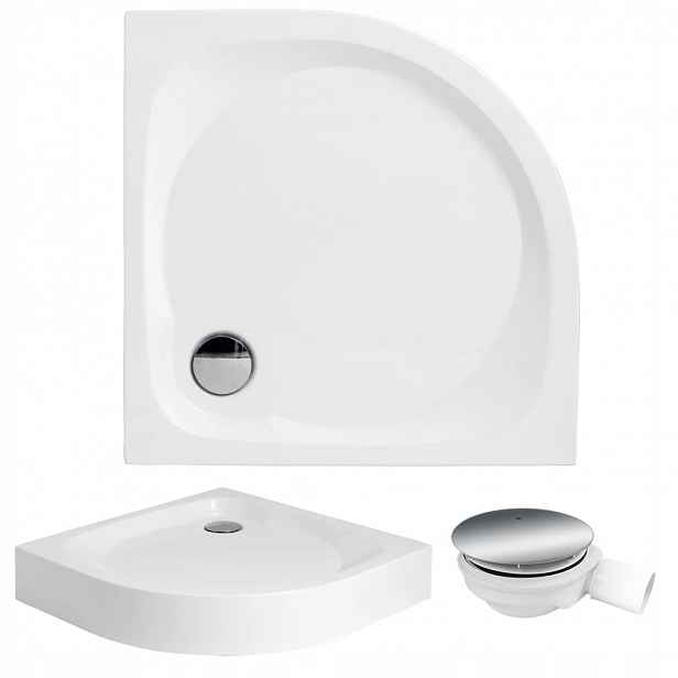 Kompaktní půlkruhová sprchová vanička Nový Styl 100x100+sy