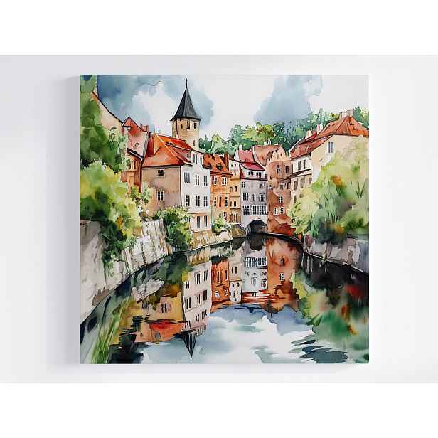 Obraz Na Plátně Canvas Město Český Krumlov Staré Město Památka Kanál 50x50