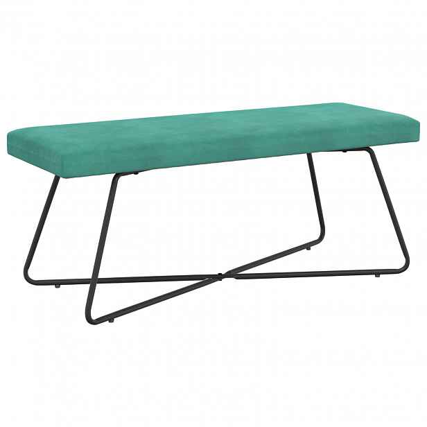 vidaXL lavice Tyrkysová 110 x 40 x 45 cm Samet