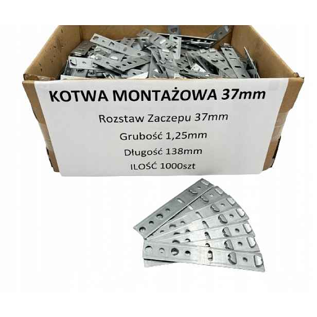 Kotvy pro montáž oken Drutex Aluplast 37 mm 1000ks