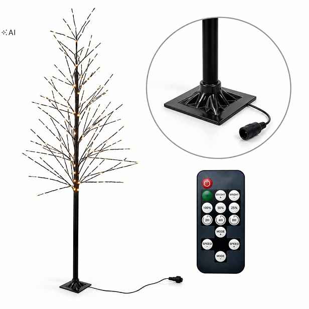 Vánoční Stromek 210 Bílý teplý Led s Časovačem 120 cm