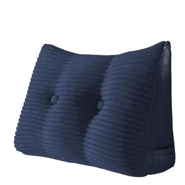 Vercart KLÍNOVÝ POLŠTÁŘ pro postel kord Tmavě modrý 80 cm
