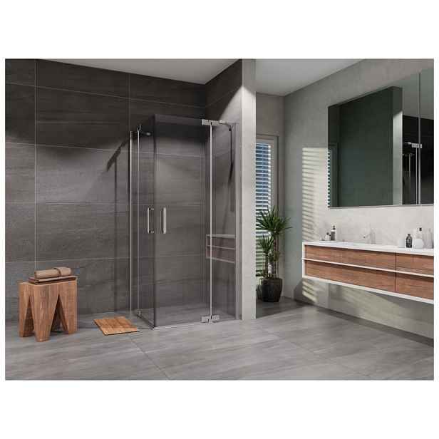 Kout sprchový Lansanit Brix HRY 890×890 mm chrom/čiré sklo