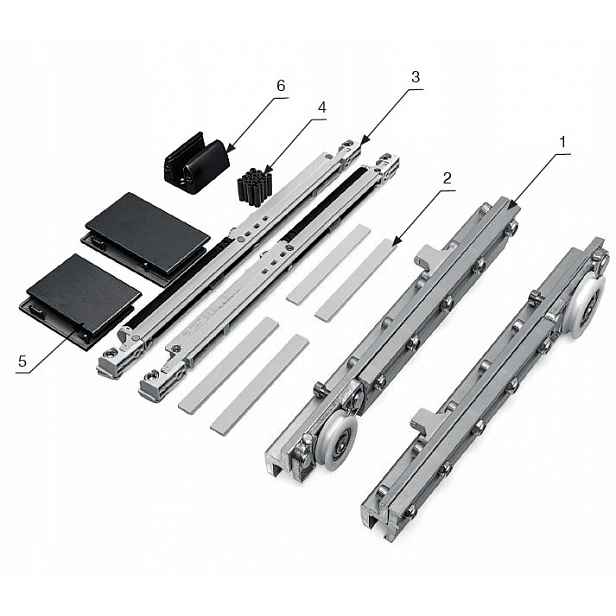 Příslušenství pro posuvný systém dveří pro sklo TS-MP80SET Nabl