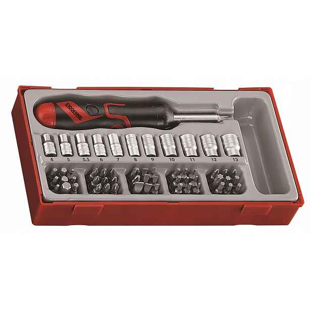 Sada šroubováků s vyměnitelnými hroty, Teng Tools TTMDRT64 64dílná
