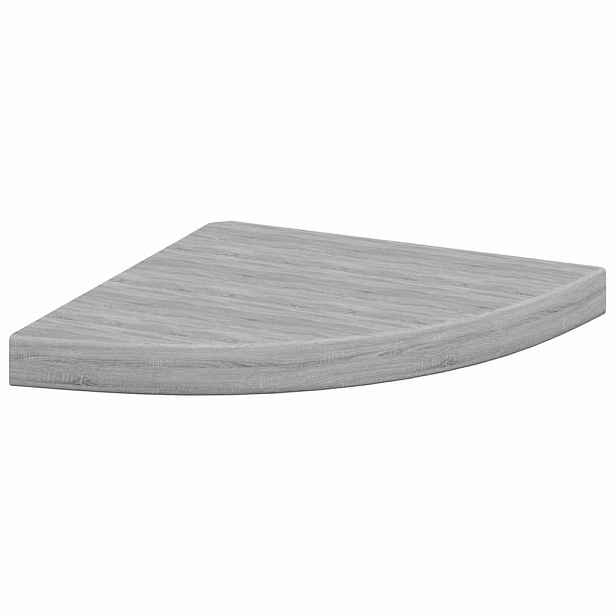 vidaXL Nástěnná rohová police betonově šedá 35 x 35 x 3,8 cm MDF