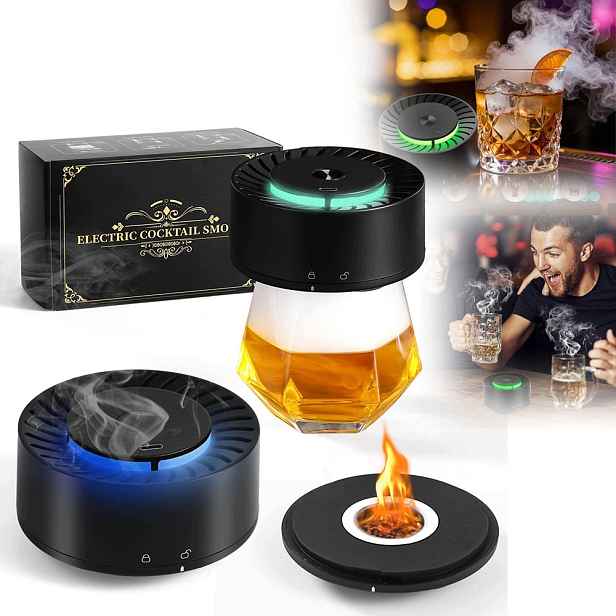 Sada na uzení whisky elektrický barmanský smoker na nápoje
