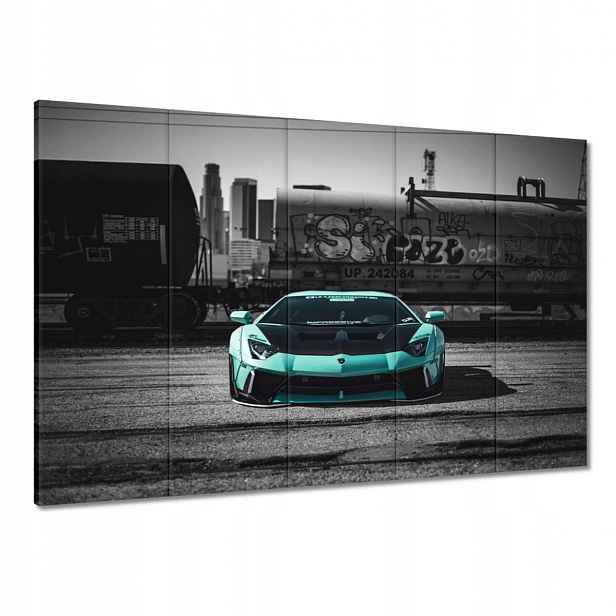 Obrazy 100x70 Tyrkysové Lamborghini