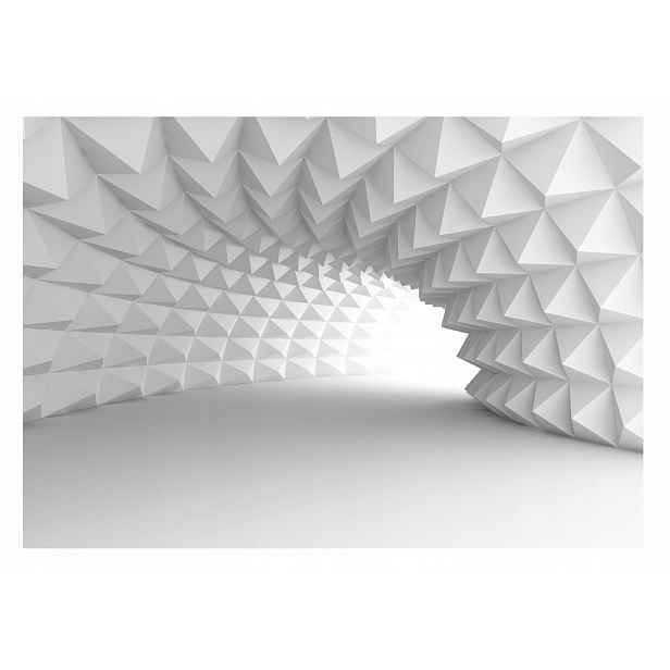 Fototapeta 3D Optická Iluze Bílý tunel 312x219