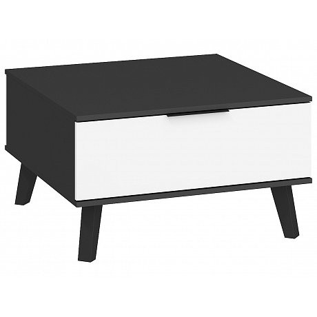 Malý konferenční stolek OSMAK, černá/bílý lesk