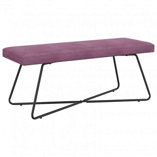 vidaXL lavice Fialová 110 x 40 x 45 cm Samet