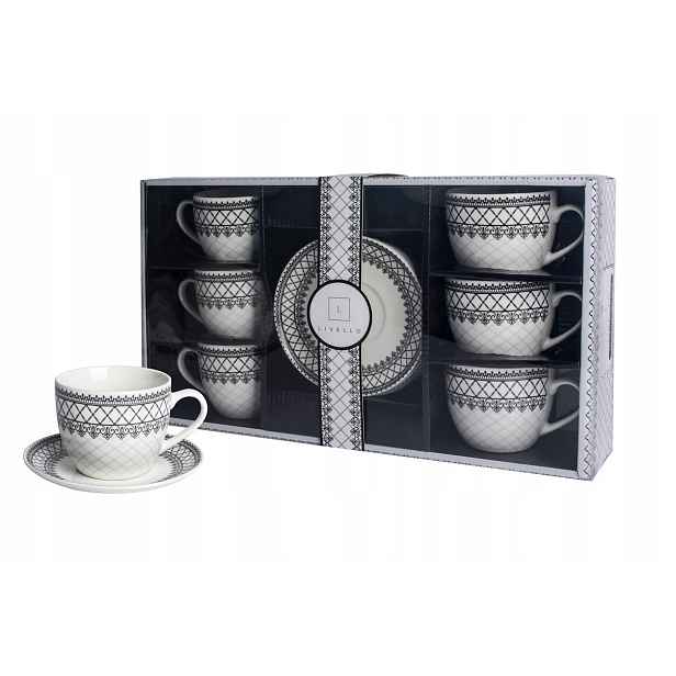 Sada šálků Livello klasické šálky zdobené šálek z porcelánu