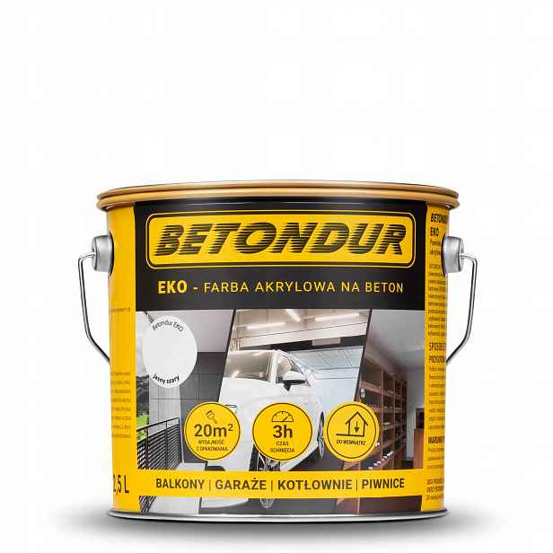 Betondur Eko Barva ekologická pro Betonu Barva Světle šedá Objem 2,5 l