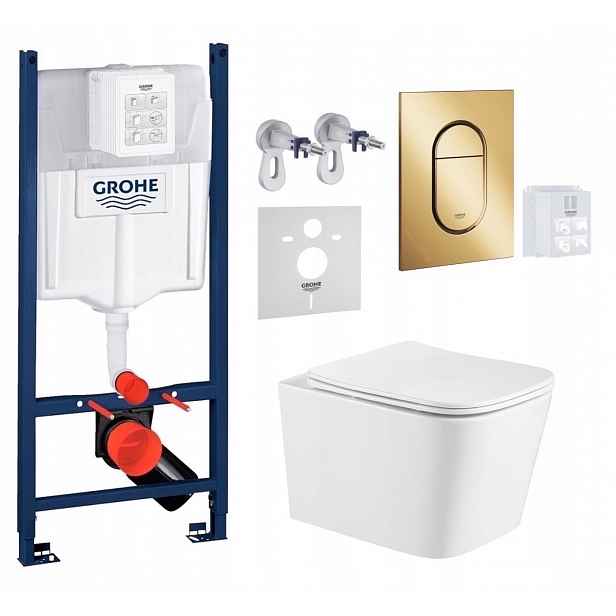 Grohe Rapid Sl s Wc mísou Imprese Alba Tornado a zlatým tlačítkem