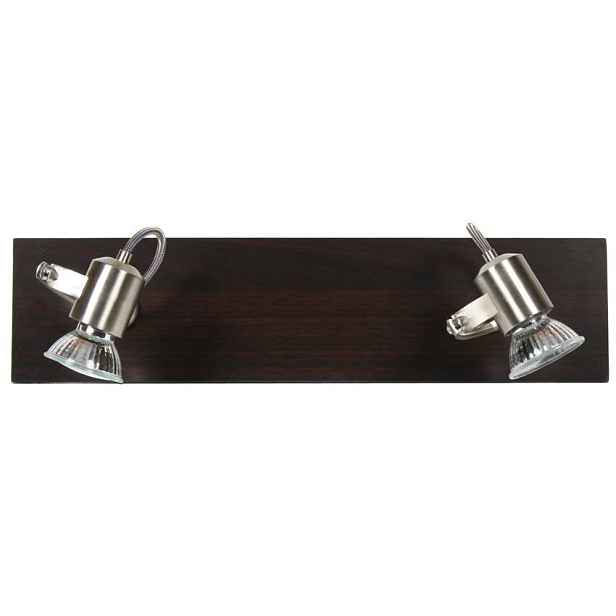 Stropní svítidlo Candllux Dukat, páskové, 2x50W, GU10, dřevo