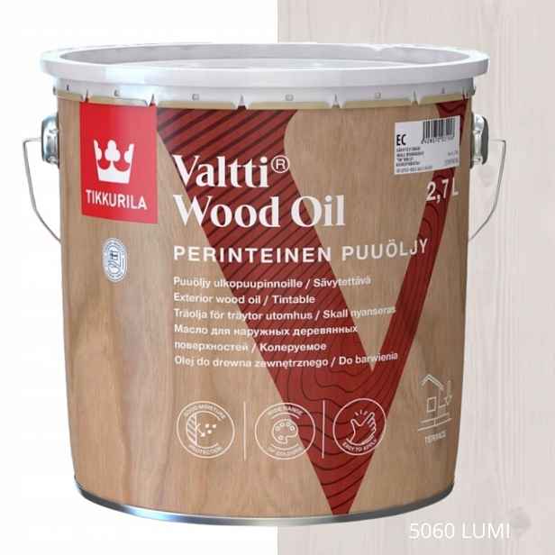 Tikkurila Valtti Wood Oil Olej Na Dřevo 2,7 L Barva 5060 Lumi