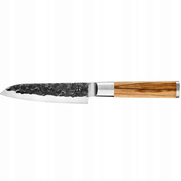 Forged Olive Santoku nůž ručně kovaný, délka čepele 140 mm