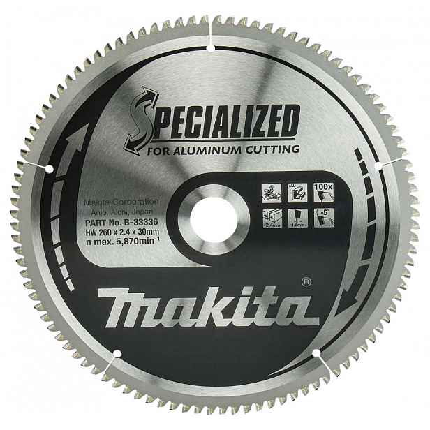 Makita - Pilový kotouč 260x30 mm, 100 zubů B-33336